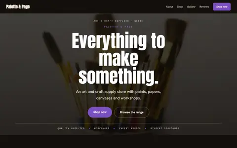 Palette & Page in the Moody Dark direction