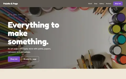 Palette & Page in the Warm Classic direction