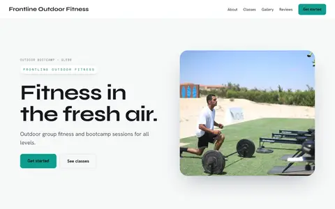 Frontline Outdoor Fitness in the Bright Minimal direction