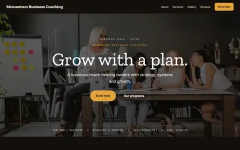 Momentum Business Coaching in the Moody Dark direction