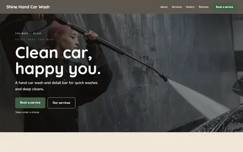 Shine Hand Car Wash in the Warm Classic direction