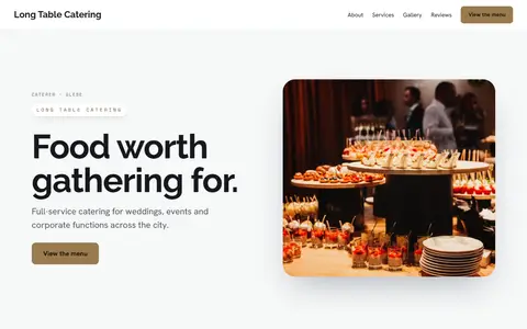 Long Table Catering in the Bright Minimal direction
