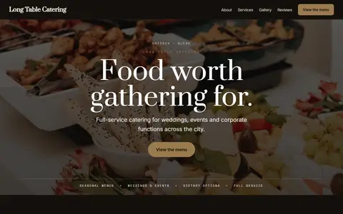 Long Table Catering in the Moody Dark direction