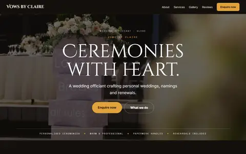 Vows by Claire in the Moody Dark direction