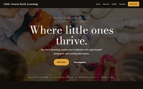 Little Acorns Early Learning in the Moody Dark direction