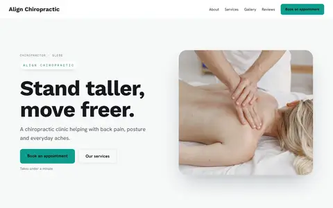 Align Chiropractic in the Bright Minimal direction