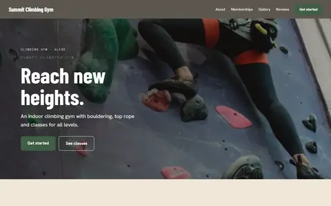 Summit Climbing Gym in the Warm Classic direction
