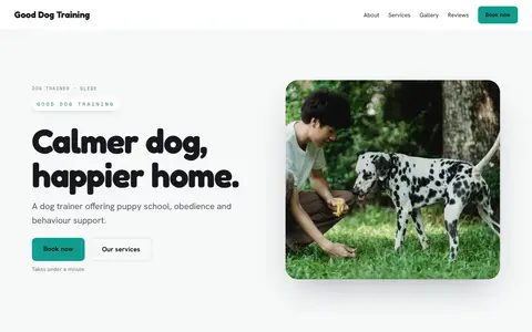 Good Dog Training in the Bright Minimal direction