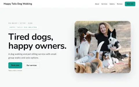 Happy Tails Dog Walking in the Bright Minimal direction