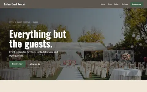 Gather Event Rentals in the Warm Classic direction