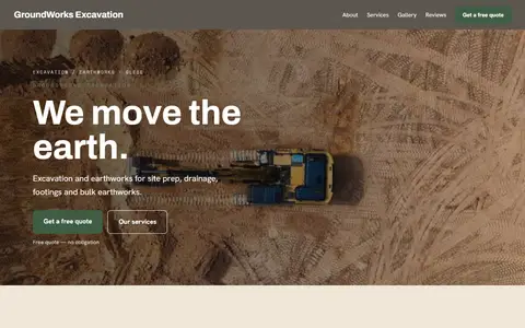 GroundWorks Excavation in the Warm Classic direction