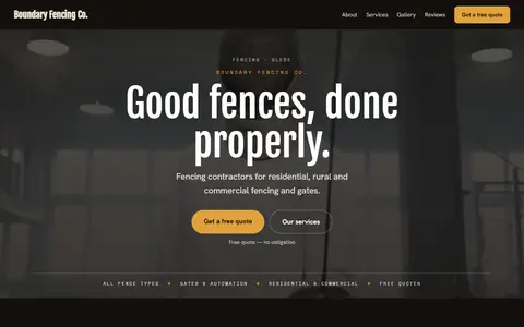 Boundary Fencing Co. in the Moody Dark direction