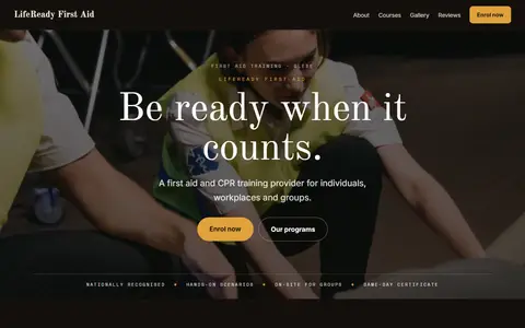 LifeReady First Aid in the Moody Dark direction