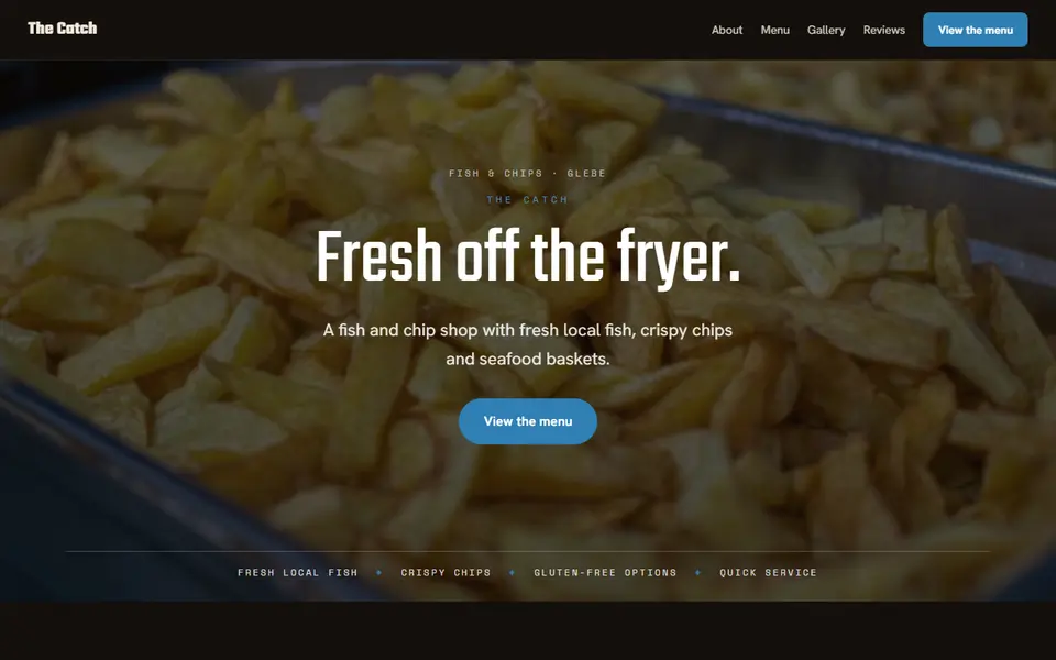 The Catch: the fish and chips site as it opens, Moody Dark direction