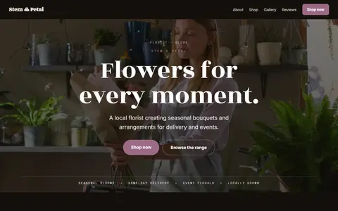 Stem & Petal in the Moody Dark direction