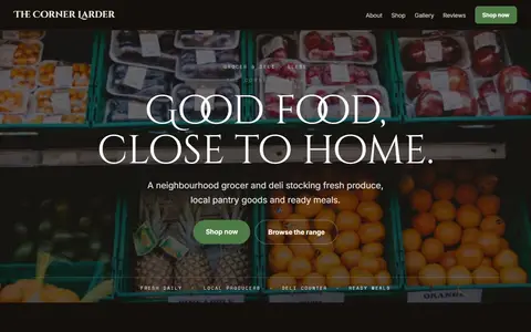 The Corner Larder in the Moody Dark direction