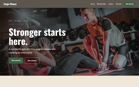 Forge Fitness in the Warm Classic direction