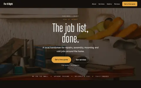 Fix-It Right in the Moody Dark direction