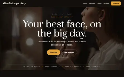 Glow Makeup Artistry in the Moody Dark direction