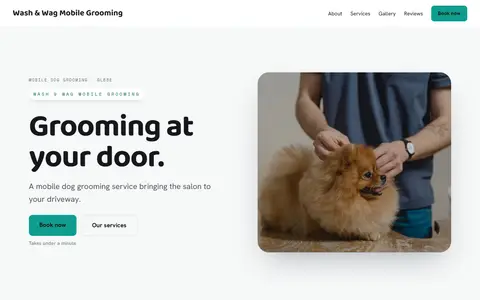 Wash & Wag Mobile Grooming in the Bright Minimal direction