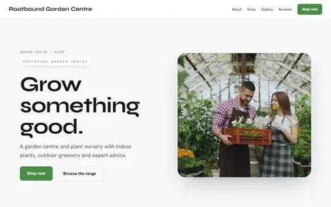 Rootbound Garden Centre in the Bright Minimal direction