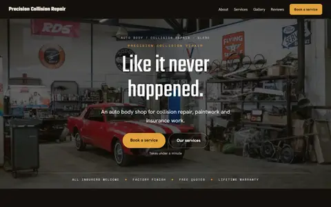 Precision Collision Repair in the Moody Dark direction