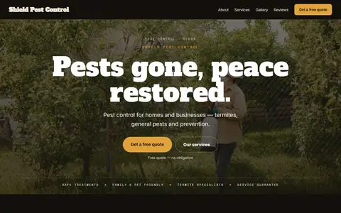 Shield Pest Control in the Moody Dark direction