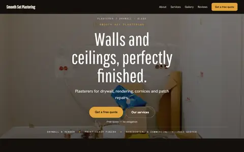 Smooth Set Plastering in the Moody Dark direction