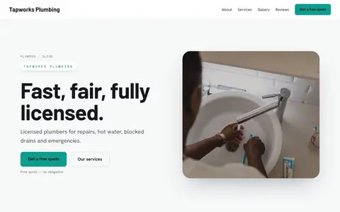 Tapworks Plumbing in the Bright Minimal direction