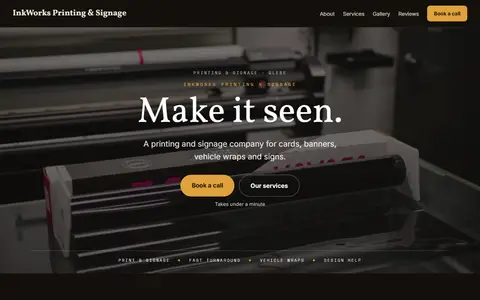 InkWorks Printing & Signage in the Moody Dark direction