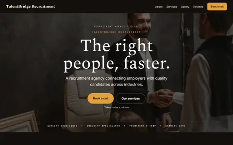 TalentBridge Recruitment in the Moody Dark direction