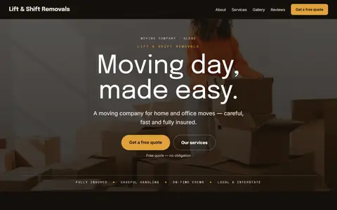 Lift & Shift Removals in the Moody Dark direction