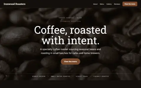 Ironwood Roasters in the Moody Dark direction