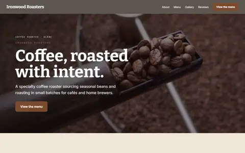Ironwood Roasters in the Warm Classic direction