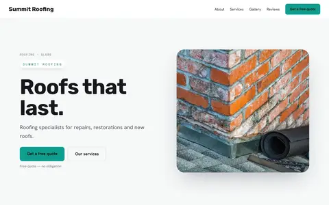 Summit Roofing in the Bright Minimal direction
