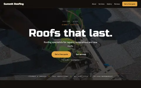 Summit Roofing in the Moody Dark direction