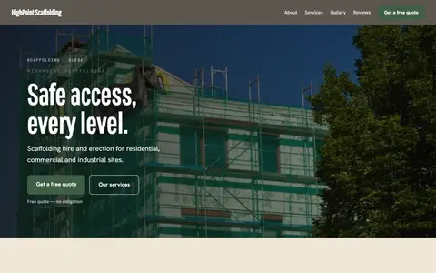 HighPoint Scaffolding in the Warm Classic direction