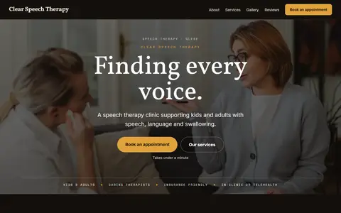 Clear Speech Therapy in the Moody Dark direction