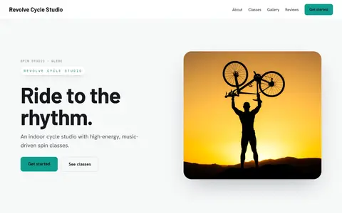 Revolve Cycle Studio in the Bright Minimal direction