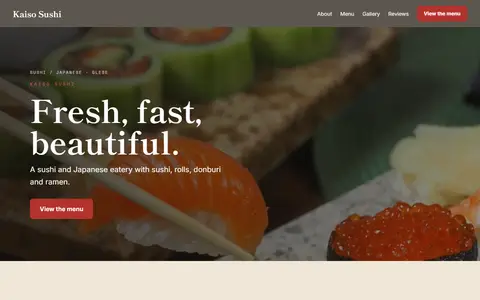 Kaiso Sushi in the Warm Classic direction