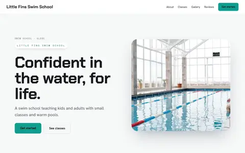 Little Fins Swim School in the Bright Minimal direction