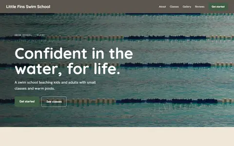 Little Fins Swim School in the Warm Classic direction