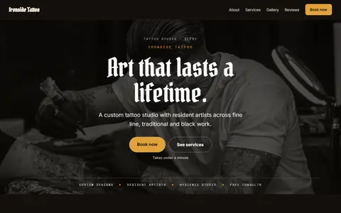 Ironside Tattoo in the Moody Dark direction