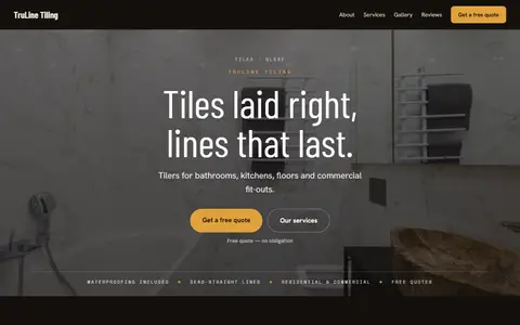 TruLine Tiling in the Moody Dark direction