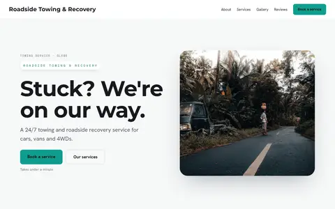 Roadside Towing & Recovery in the Bright Minimal direction