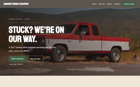 Roadside Towing & Recovery in the Warm Classic direction