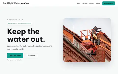 SealTight Waterproofing in the Bright Minimal direction