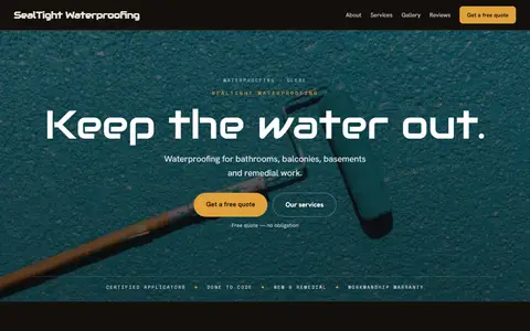 SealTight Waterproofing in the Moody Dark direction