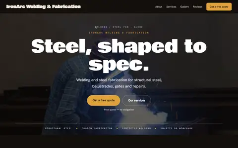 IronArc Welding & Fabrication in the Moody Dark direction