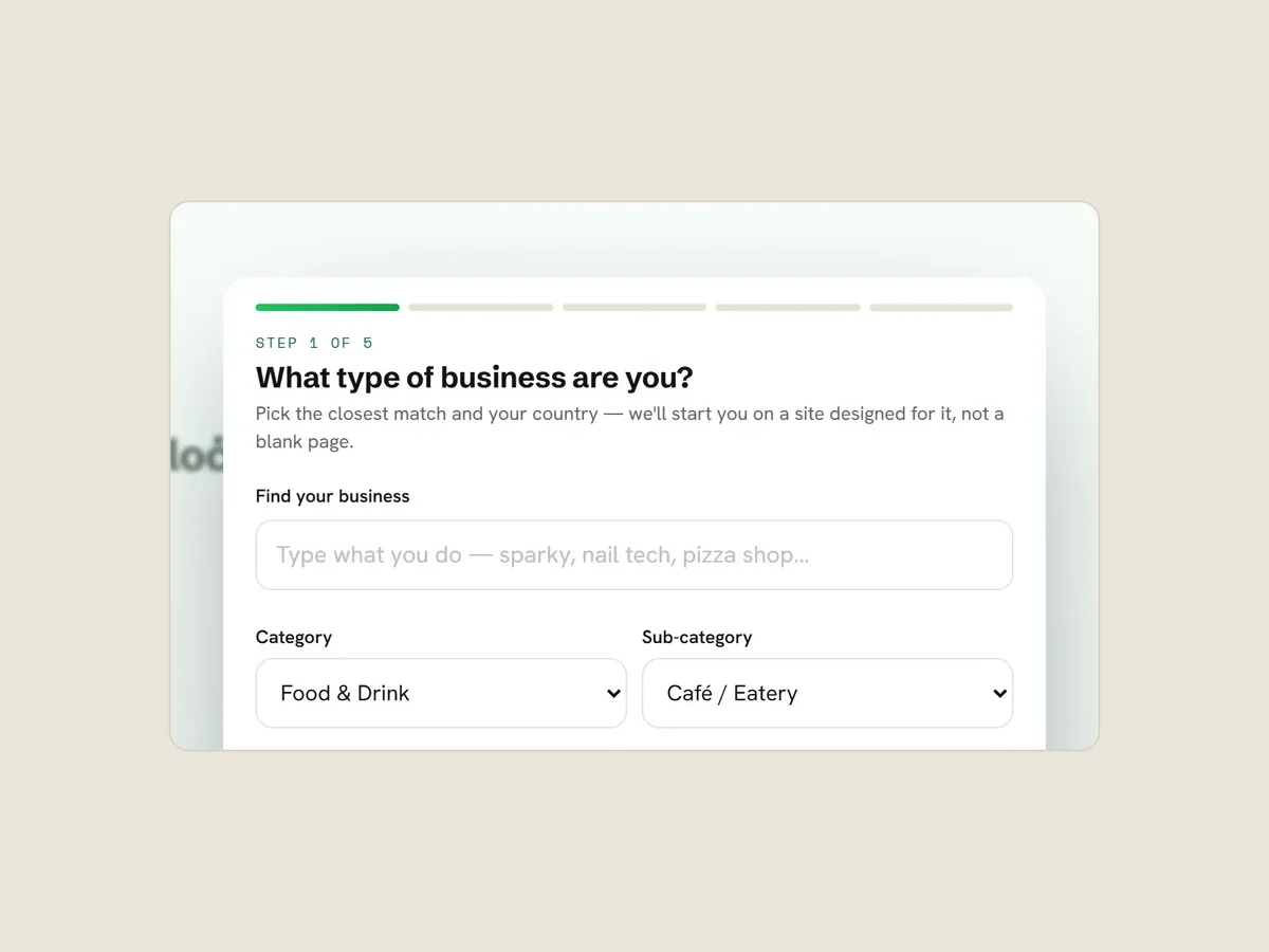 The first step of the builder's interview: what type of business you are